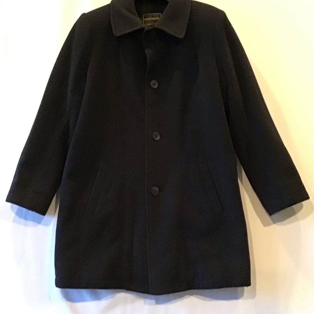 S. Rothschild Women's Black Wool Coat T3 304